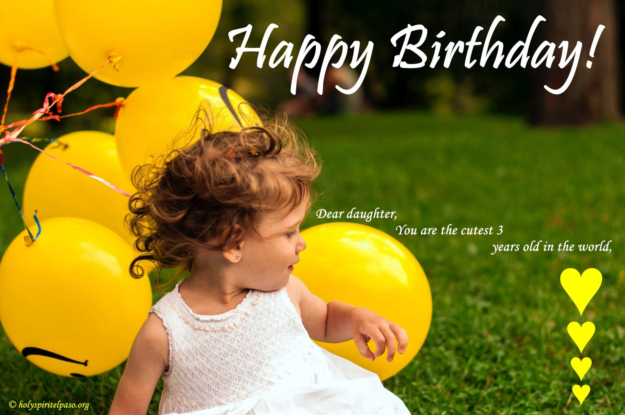 Happy Third Birthday Daughter Quotes